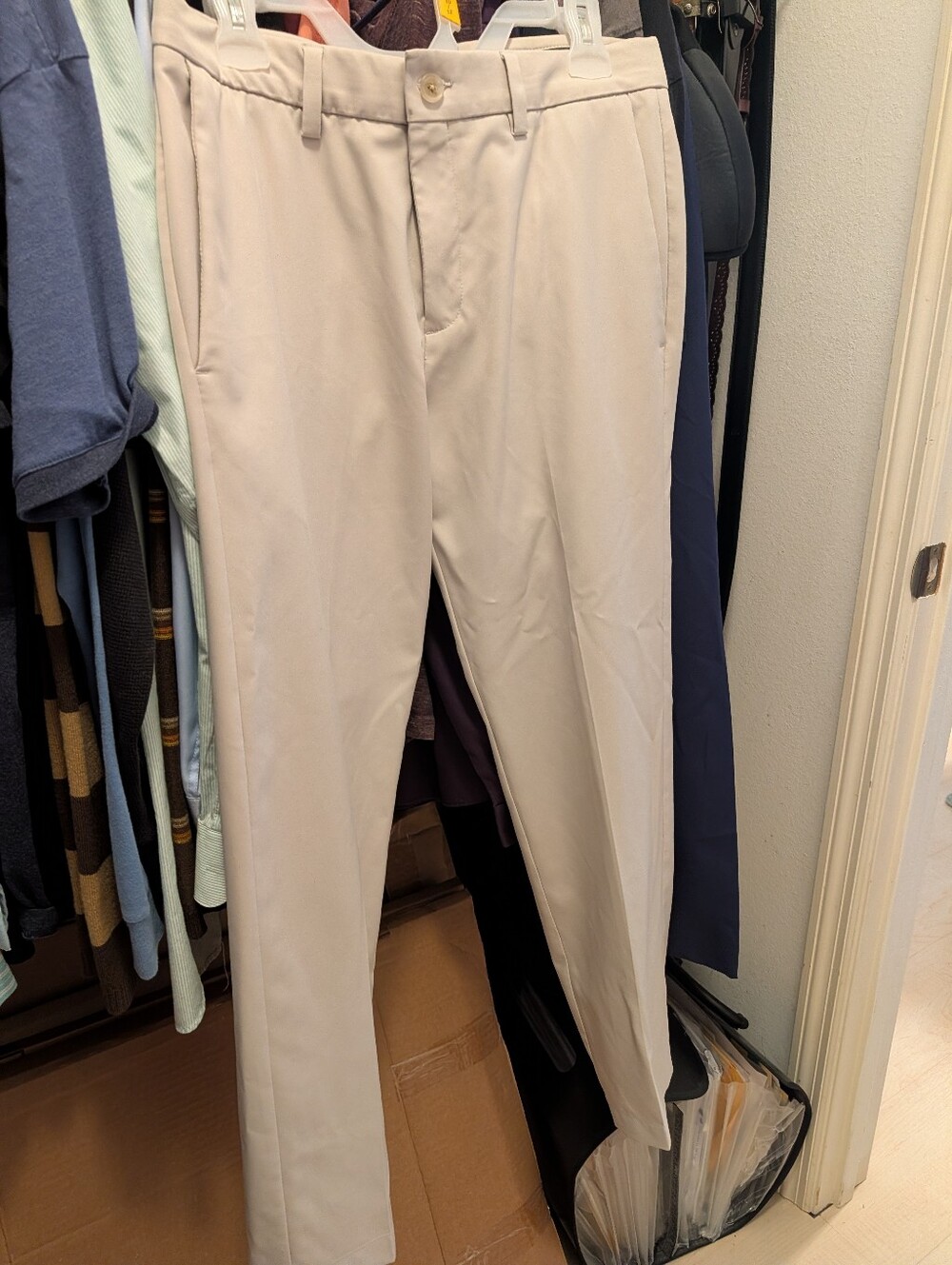 Haggar Men's Dress Pants in Light Beige